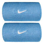 Nike ODZIEŻ Nike Swoosh Classic Doublewide Opaska przeciwpotna Unisex - niebieski, biały