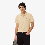 Lacoste ODZIEŻ Lacoste Ribbed Collar Polo Polo Mężczyźni - beż, biały
