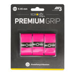 Tennis-Point Owijki Tennis-Point Premium Grip Opakowanie 3 Szt.-Różowy