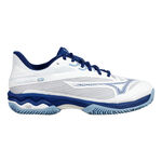 Mizuno Buty tenisowe Mizuno Wave Exceed Light 2 Buty Do Tenisa Ziemnego Kobiety-Biały,Niebieski