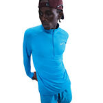 Nike ODZIEŻ Nike Stride Half-Zip Koszulka do biegania Mężczyźni - niebieski, srebrny