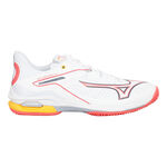 Mizuno Buty tenisowe Mizuno Wave Exceed Tour 6 Buty Do Tenisa Allcourt Kobiety-Biały,Koral