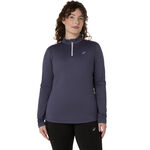 ASICS ODZIEŻ ASICS Core Winter 1/2 Zip Koszulka do biegania Kobiety - niebiesko-szary, 