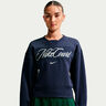 Court Fleece Crew Bluza Kobiety-ciemnoniebieski, krem