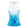 Yaka Tech Tank Top Kobiety-Biały,Jasnoniebieski