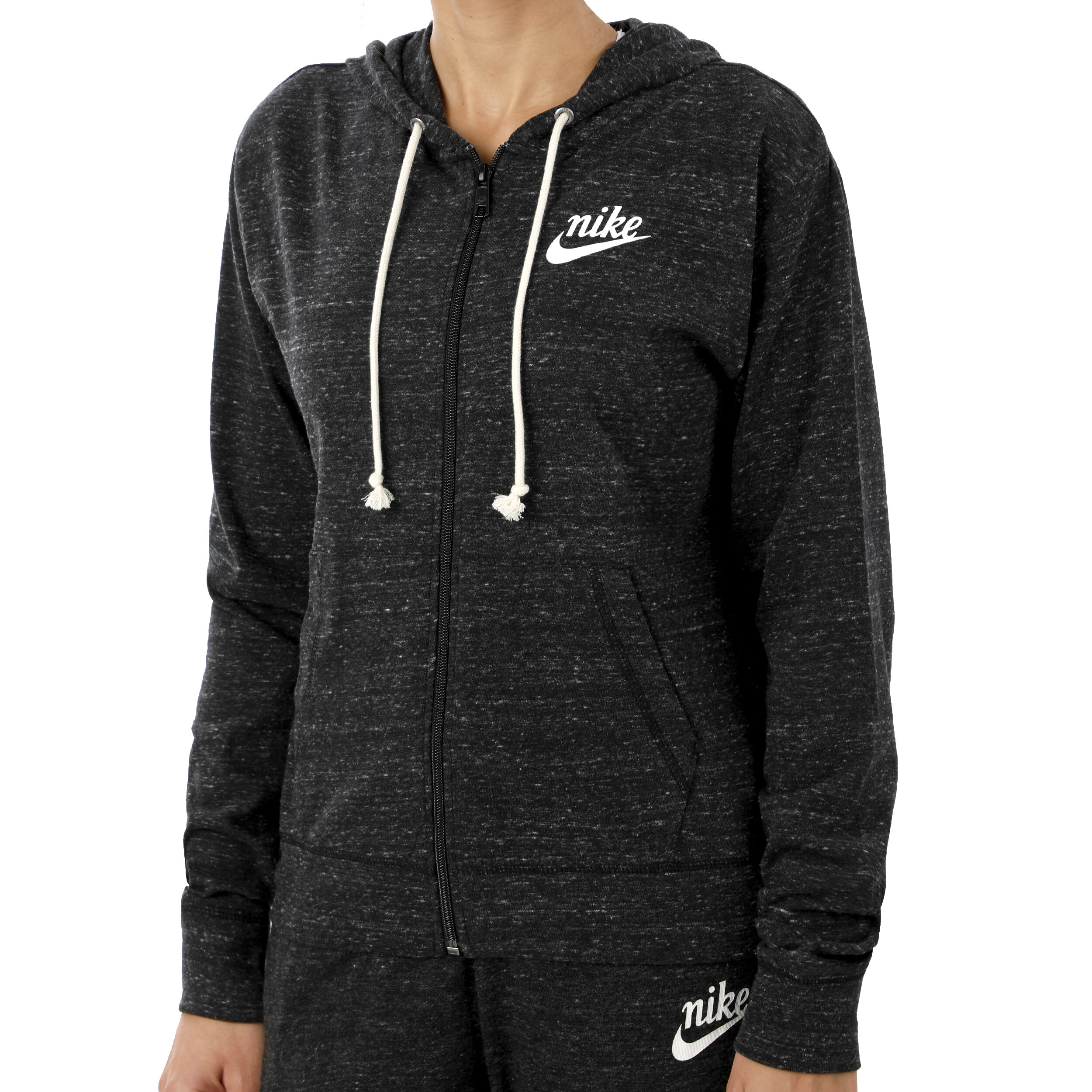 Sportswear Gym Vintage Bluza Dresowa Kobiety Czarny Krem