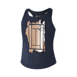 Tennis-Point ODZIEŻ Tennis-Point Glitter Court Tank top Dziewczynki - ciemnoniebieski, beż