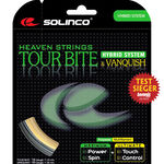 Solinco Solinco Tour Bite 6,8m Silber + Vanquish 6,3m Zestaw Naciągów 13,1m-Srebrny,Nude