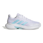 adidas Buty tenisowe adidas CourtJam Control But Do Dywanów Kobiety-Biały,Turkus
