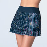 Lucky in Love ODZIEŻ Lucky in Love Lovin' Boucle Pleated Spódnica Kobiety - ciemnoniebieski, wielokolorowy