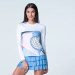 Lucky in Love ODZIEŻ Lucky in Love Linen Intuition Długi Rękaw Kobiety-Biały,Wielokolorowy