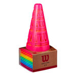 Wilson Wymagania dla trenerów Wilson Safe Cones STOŻEK Do Oznaczania Opakowanie 12 Szt.-Wielokolorowy