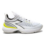 Diadora Buty tenisowe Diadora Finale Buty Do Tenisa Allcourt Kobiety-Biały,Neonowy Żółty