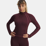 Under Armour ODZIEŻ Under Armour Cold Gear Textured 1/2 Zip Długi Rękaw Kobiety - szary, 