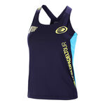 Bullpadel ODZIEŻ Bullpadel T-Shirt Tank top Kobiety - ciemnoniebieski, żółty