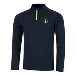 Quiet Please ODZIEŻ Quiet Please Wild Big Serve 1/4 Zip Długi Rękaw Mężczyźni-Ciemnoniebieski,Neonowy Zielony