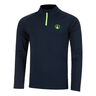 Wild Big Serve 1/4 Zip Długi Rękaw Mężczyźni-Ciemnoniebieski,Neonowy Zielony