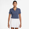 Court Heritage Crop Polo Kobiety-Niebiesko-szary