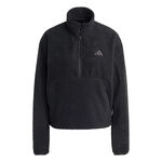 adidas ODZIEŻ adidas Fleece Half-Zip Bluza Kobiety-czarny