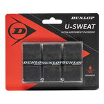 Dunlop Owijki Dunlop U-Sweat Opakowanie 3 Szt.-Czarny,Czerwony