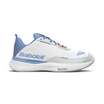 Babolat Buty tenisowe Babolat SFX EVO AC buty do tenisa allcourt Kobiety-biały, jasnoniebieski