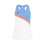 Babolat ODZIEŻ Babolat Play Tank Top Dziewczynki-Biały,Jasnoniebieski