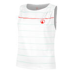 Quiet Please ODZIEŻ Quiet Please Wild Poach & Stripe Tank Top Kobiety-Biały,Turkus