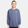 Sportswear Club Fleece Oversized Crew Bluza Dziewczynki - niebiesko-szary, biały