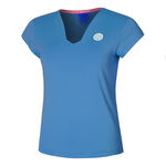 BIDI BADU ODZIEŻ BIDI BADU Spike V-Neck Koszulka Kobiety-Niebieski