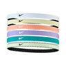 Nike Flex Classic Opaska Do Włosów Opakowanie 6 Szt.-Fioletowy,Biały