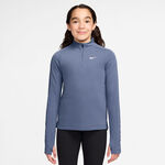 Nike ODZIEŻ Nike Dri-Fit Half-Zip Długi Rękaw Dziewczynki - niebiesko-szary, biały