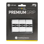 Tennis-Point Owijki Tennis-Point Premium Grip Opakowanie 3 Szt.-Biały