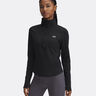 Motion Half-Zip Długi Rękaw Kobiety-Czarny