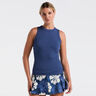 Rib Tank Top Kobiety-Ciemnoniebieski