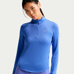 Nike ODZIEŻ Nike Swift Half-Zip Longsleeve Koszulka do biegania Kobiety-niebieski, srebrny