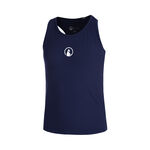 Quiet Please ODZIEŻ Quiet Please Racerback Tank Top Dziewczynki-Ciemnoniebieski,Biały