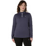 Core Winter 1/2 Zip Koszulka do biegania Kobiety - niebiesko-szary, 