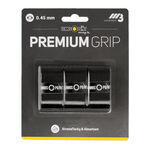 Tennis-Point Owijki Tennis-Point Premium Grip Opakowanie 3 Szt.-Czarny