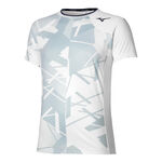 Mizuno Odzież tenisowa Mizuno Daybreakers Shadow Graphic Koszulka Mężczyźni-Biały,Szary