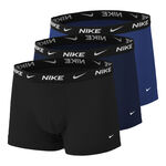 Nike ODZIEŻ Nike Everyday Cotton Strech Trunk Bokserki Opakowanie 3 Szt. Mężczyźni-Ciemnoniebieski,Niebieski
