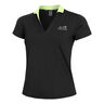 Onyx Sleeves Polo Kobiety - czarny, zieleń