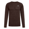Essential Seamless Crew Neck Długi Rękaw Mężczyźni - brąz, 