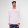 Crew Roundneck Długi Rękaw Mężczyźni-Biały