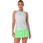 ASICS ODZIEŻ ASICS  Court All Over Print Tank top Kobiety - krem, niebiesko-szary