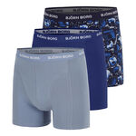 Björn Borg ODZIEŻ Björn Borg Cotton Stretch Boxer 3P Bokserki Mężczyźni-Niebiesko-szary,Niebieski