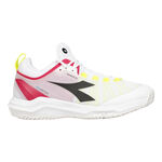 Diadora Buty tenisowe Diadora Speed Blushield Fly 4+ Buty Do Tenisa Allcourt Kobiety-Biały,Neonowy Żółty