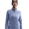 Swift Half-Zip Koszulka do biegania Kobiety - niebiesko-szary, srebrny