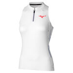 Mizuno Odzież tenisowa Mizuno Daybreakers Printed Tank Top Kobiety-Biały,Jasnoniebieski