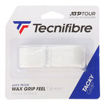 Tecnifibre Podstawowe owijaki Tecnifibre Wax Feel Grip Opakowanie 1 Szt.-Biały