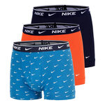 Nike Bokserki sportowe Nike Essential Cotton Stretch Trunk Bokserki sportowe - Opakowanie 3 szt. Mężczyźni-jasnoniebieski, pomarańczowy